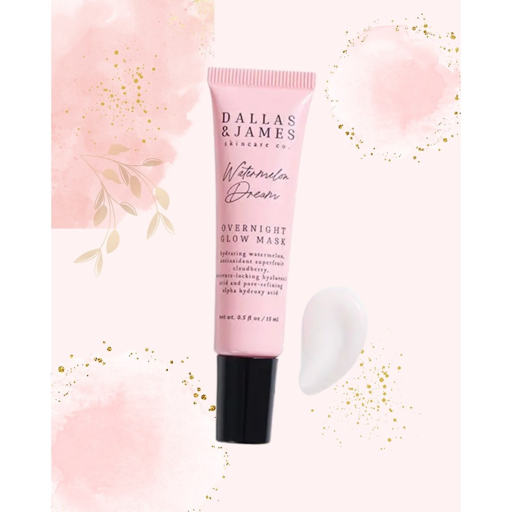 Dallas & James Watermelon Dream Overnight Glow Mask - MINI‎ **NEW IN BOX** 0.5oz